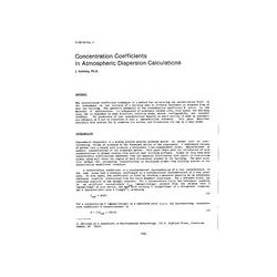 HI-85-34-4 -- Concentration Coefficients in Atmospheric Dispersion Calculations