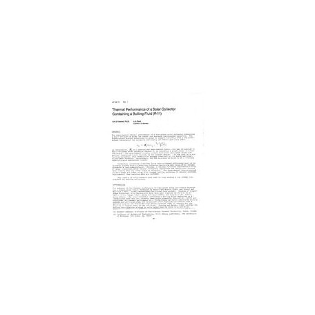 AT-84-13-1 -- Thermal Performance of a Solar Collector Containing a Boiling Fluid (R-11)