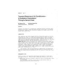 AT-84-19-3 -- Transient Response of Air ConditionersâA Qualitative Interpretation through a Sample Case