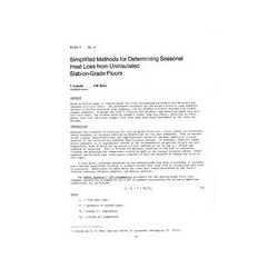 AT-84-11-4 -- Simplified Methods for Determining Seasonal Heat Loss from Uninsulated Slab-on-Grade Floors