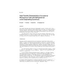 AT-2815 -- Heat-Transfer Characteristics of an Internal Microporous Tube with Refrigerant 22 under Evaporating Conditions