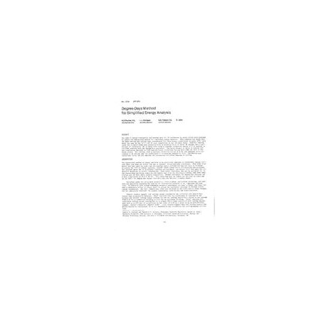 TO-2734 (RP-251) -- Degree-Days Method for Simplified Energy Analysis