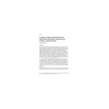 CI-2637 -- A Computer Simulation Method for Describing Two-Phase Flashing Flow in Small Diameter Tubes