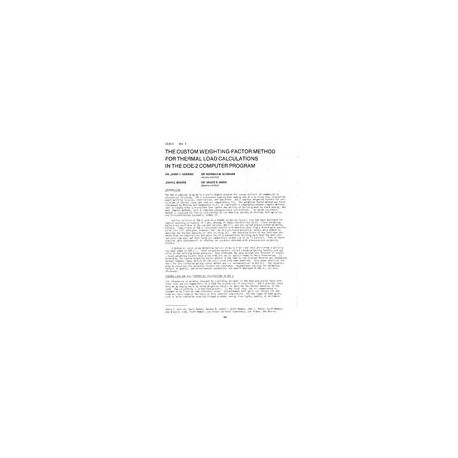 CI-81-03-3 -- The Custom Weighting-Factor Method for Thermal Load Calculations in the DOE-2 Computer Program