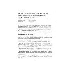 CI-81-03-2 -- Calculating Building Heating Loads Using the Frequency Response of Multilayered Slabs