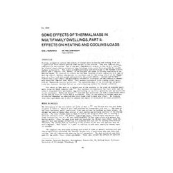 CI-2644 -- Some Effects of Thermal Mass in Multifamily Dwellings: Part 2--Effects on Heating and Cooling Loads