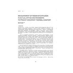 CI-81-02-1 -- Measurement of Room Air Diffusion in Actual Office Environments to Predict Occupant Thermal Comfort