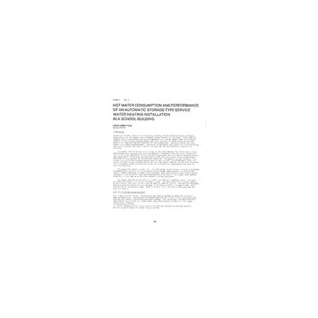 LA-80-11-1 -- Hot Water Consumption and Performance of an Automatic Storage-Type Service Water Heating Installation in a School 