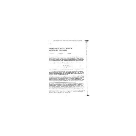 BO-2380 -- Transfer Functions for Crossflow Multirow Heat Exchangers