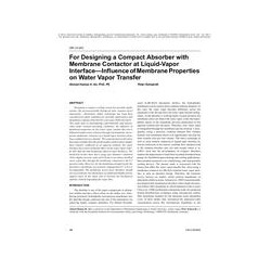 OR-10-043 -- For Designing a Compact Absorber with Membrane Contactor at Liquid-Vapor Interface-Influence of Membrane Properties