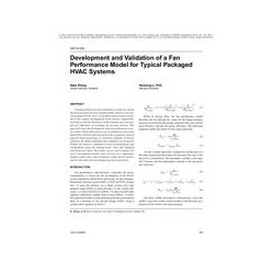 OR-10-035 -- Development and Validation of a Fan Performance Model for Typical Packaged HVAC Systems