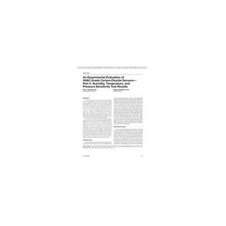 OR-10-029 -- An Experimental Evaluation of HVAC-Grade Carbon-Dioxide Sensors: Part 3, Humidity, Temperature, and Pressure Sensit