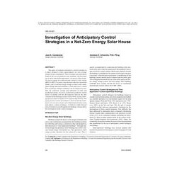 OR-10-027 -- Investigation of Anticipatory Control Strategies in a Net-Zero Energy Solar House