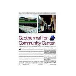 2009 ASHRAE Technology Awards: Geothermal for Community Center