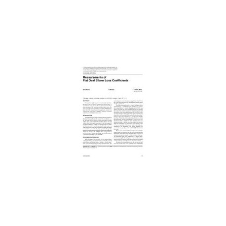 CH-09-006 (RP-1319) -- Measurements of Flat Oval Elbow Loss Coefficients