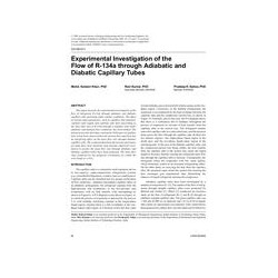 CH-09-011 -- Experimental Investigation of the Flow of R-134a through Adiabatic and Diabatic Capillary Tubes