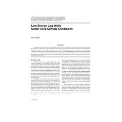 Low Energy Log Walls Under Cold Climate Conditions