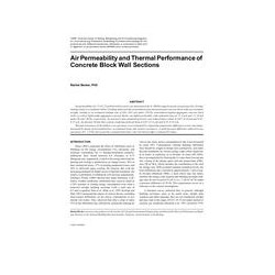 Air Permeability and Thermal Performance of Concrete Block Wall Sections