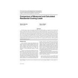 Comparison of Measured and Calculated Residential Cooling Loads