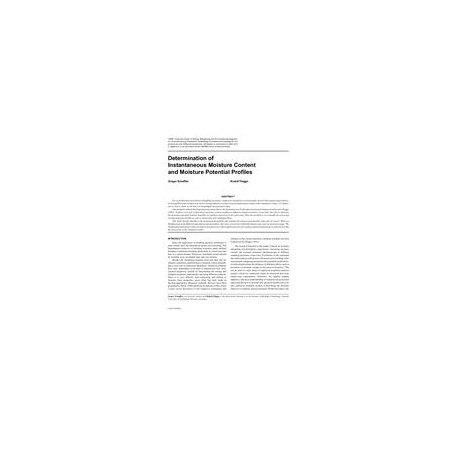 Determination of Instantaneous Moisture Content and Moisture Potential Profiles