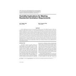 Humidity Implications for Meeting Residential Ventilation Requirements