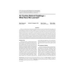 Air Cavities Behind CladdingsâWhat Have We Learned?