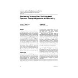 DA-07-033 Evaluating Stucco-Clad Building Wall Systems through Hygrothermal Modeling