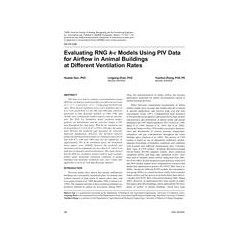 DA-07-038 Evaluating RNG k-e Models Using PIV Data for Airflow in Animal Buildings at Different Ventilation Rates