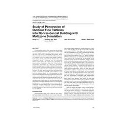 LB-07-018 (RP-1281) -- Study of Penetration of Outdoor Fine Particles into Nonresidential Building with Multizone Simulation