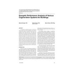 LB-07-012 -- Exergetic Performance Analysis of Various Cogeneration Systems for Buildings