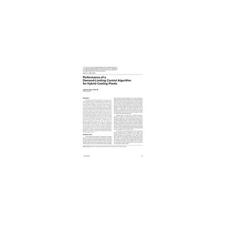 LB-07-011 (RP-1200) -- Performance of a Demand-Limiting Control Algorithm for Hybrid Cooling Plants