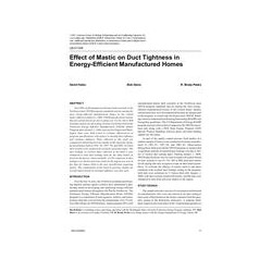 LB-07-008 -- Effect of Mastic on Duct Tightness in Energy-Efficient Manufactured Homes