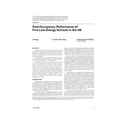 LB-07-001 -- Post-Occupancy Performance of Five Low-Energy Schools in the UK